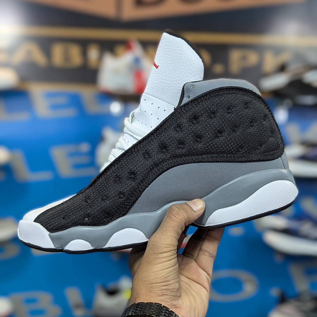 Jordan 13 White Black Gray Premium Quality (Dot Perfect)
