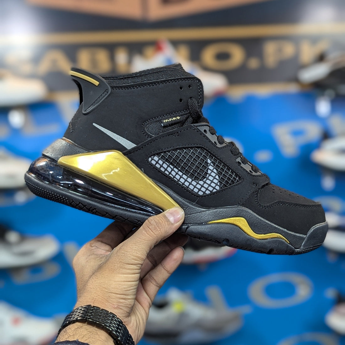 Nike Jordan Mars 270 Black Metallic Gold Premium Quality (Dot Perfect)