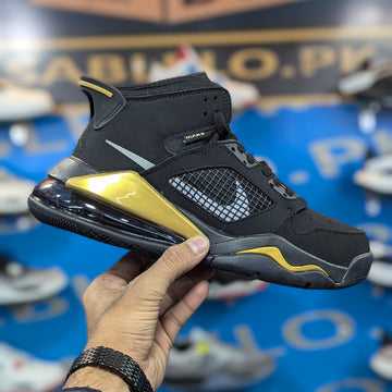 Nike Jordan Mars 270 Black Metallic Gold Premium Quality (Dot Perfect)