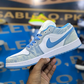 Nike Air Jordan 1 Low Washed Denim Blue Premium Quality (Dot Perfect)