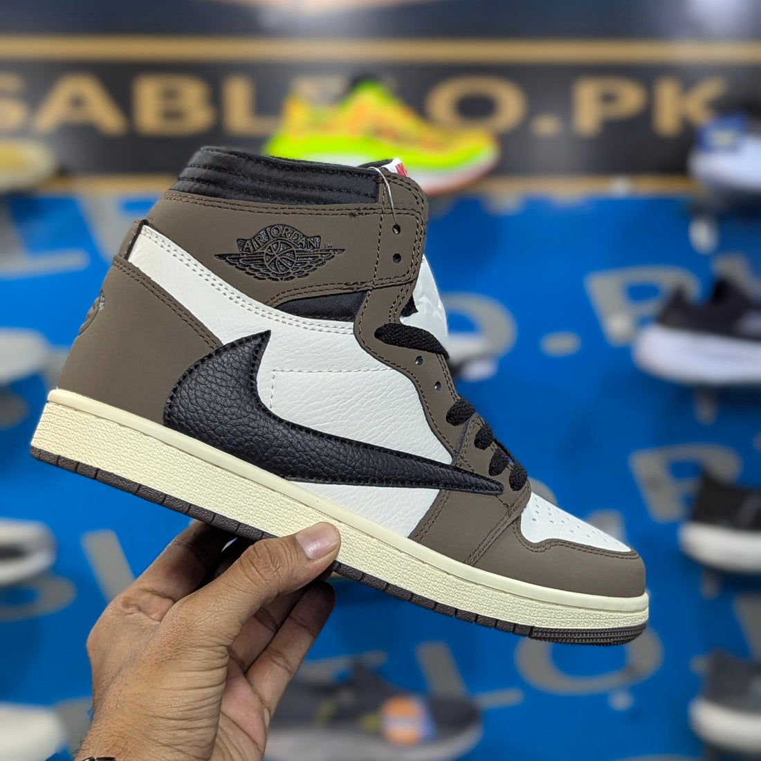 Jordan 1 Retro High Travis Scott Brown Premium Quality (Dot Perfect)