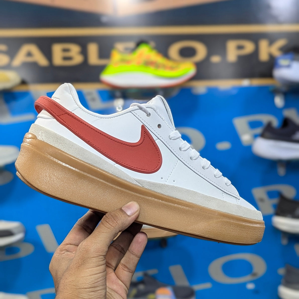 Nike Blazer Phantom Low White Dragon Red Premium Quality (Dot Perfect)