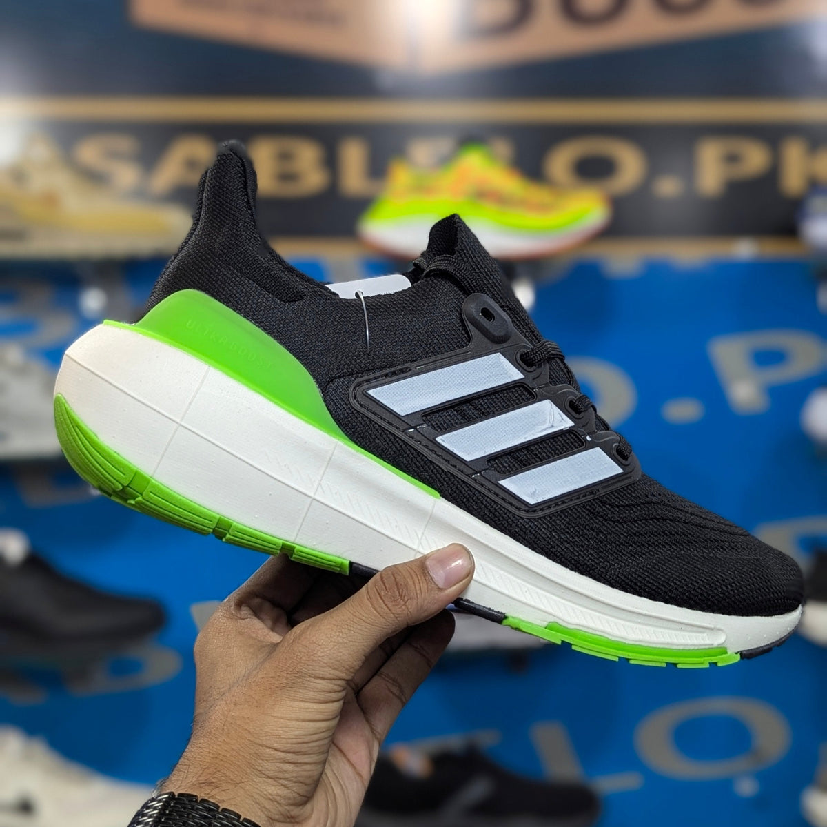 Adidas Ultraboost 23 Black Neon Premium Quality (Dot Perfect)