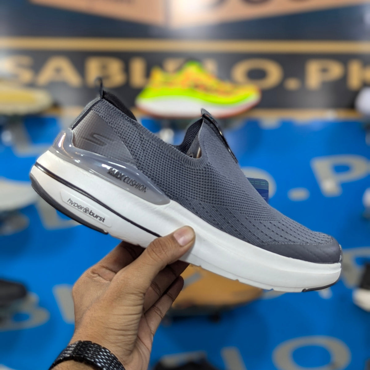 Skechers Max Cushion Hyper Burst Gray White