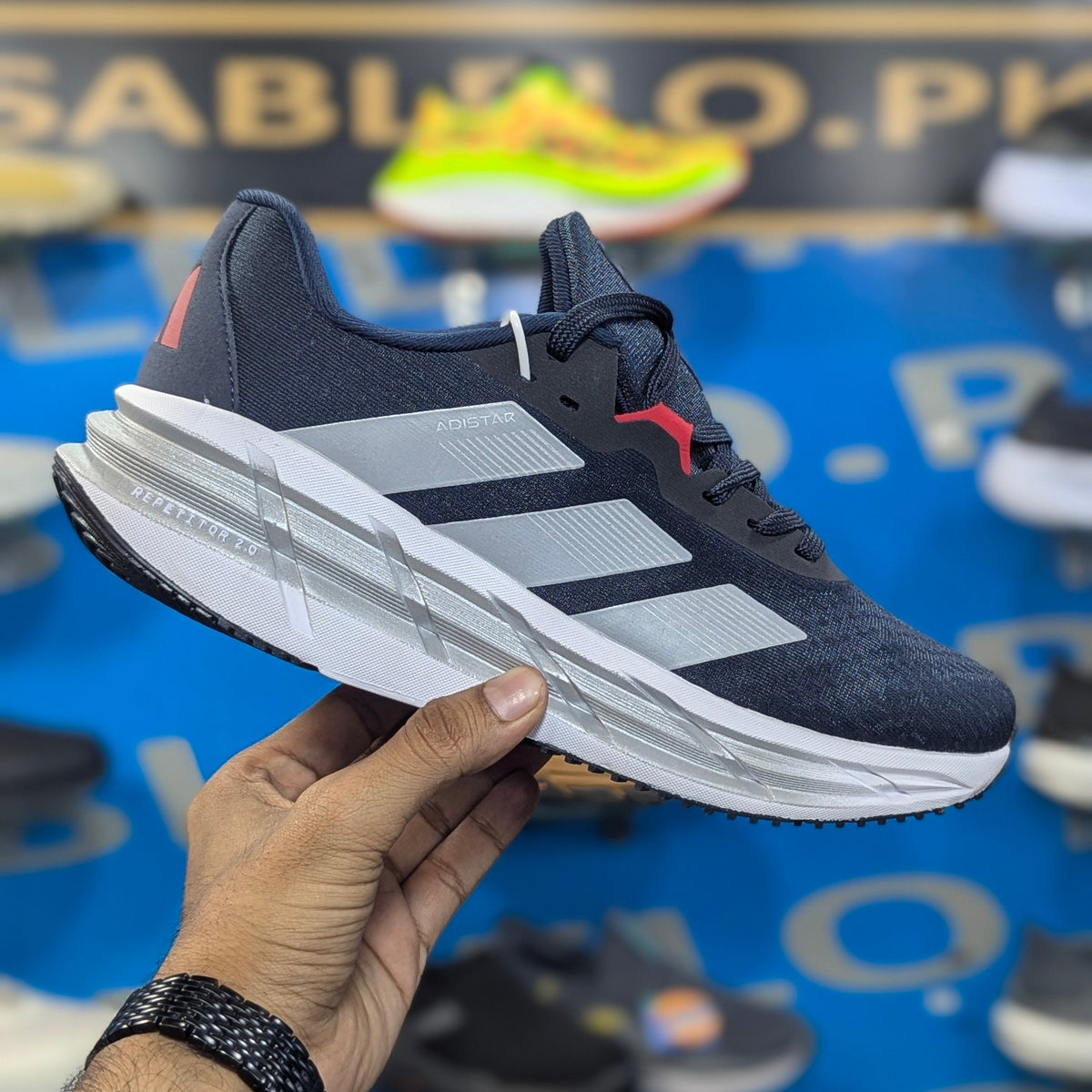 Adidas AdiStar Blue Red Premium Quality (Dot Perfect)