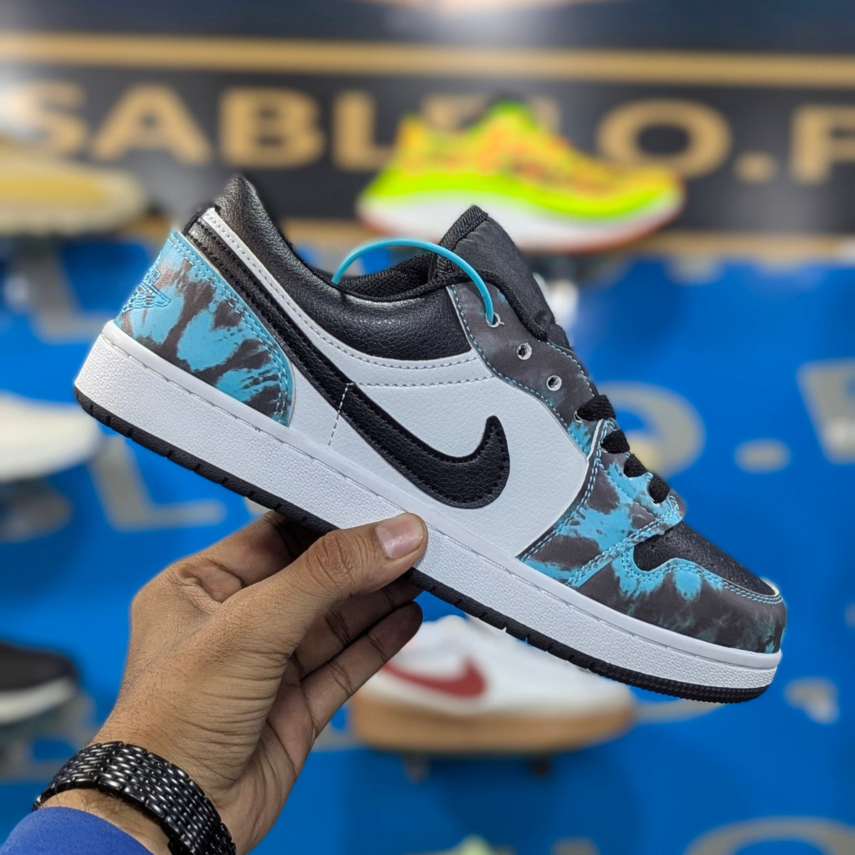 Nk Air jordan 1 Low Top Green Tie Dye