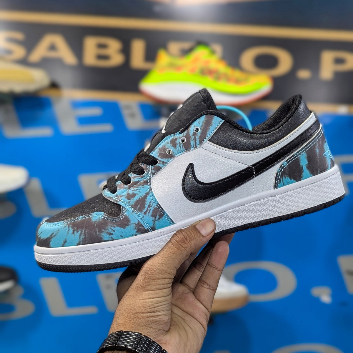 Nk Air jordan 1 Low Top Green Tie Dye