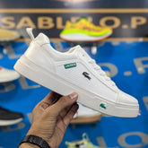 Lacosste Leather flat lace sneakers White