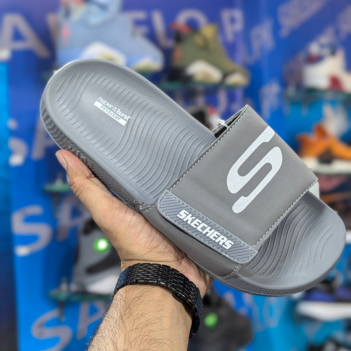 Skechers Slides Grey