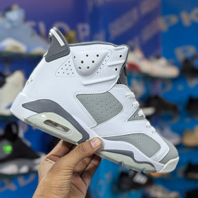 Nike Air Jordan 6 White Grey Premium Quality (Dot Perfect)