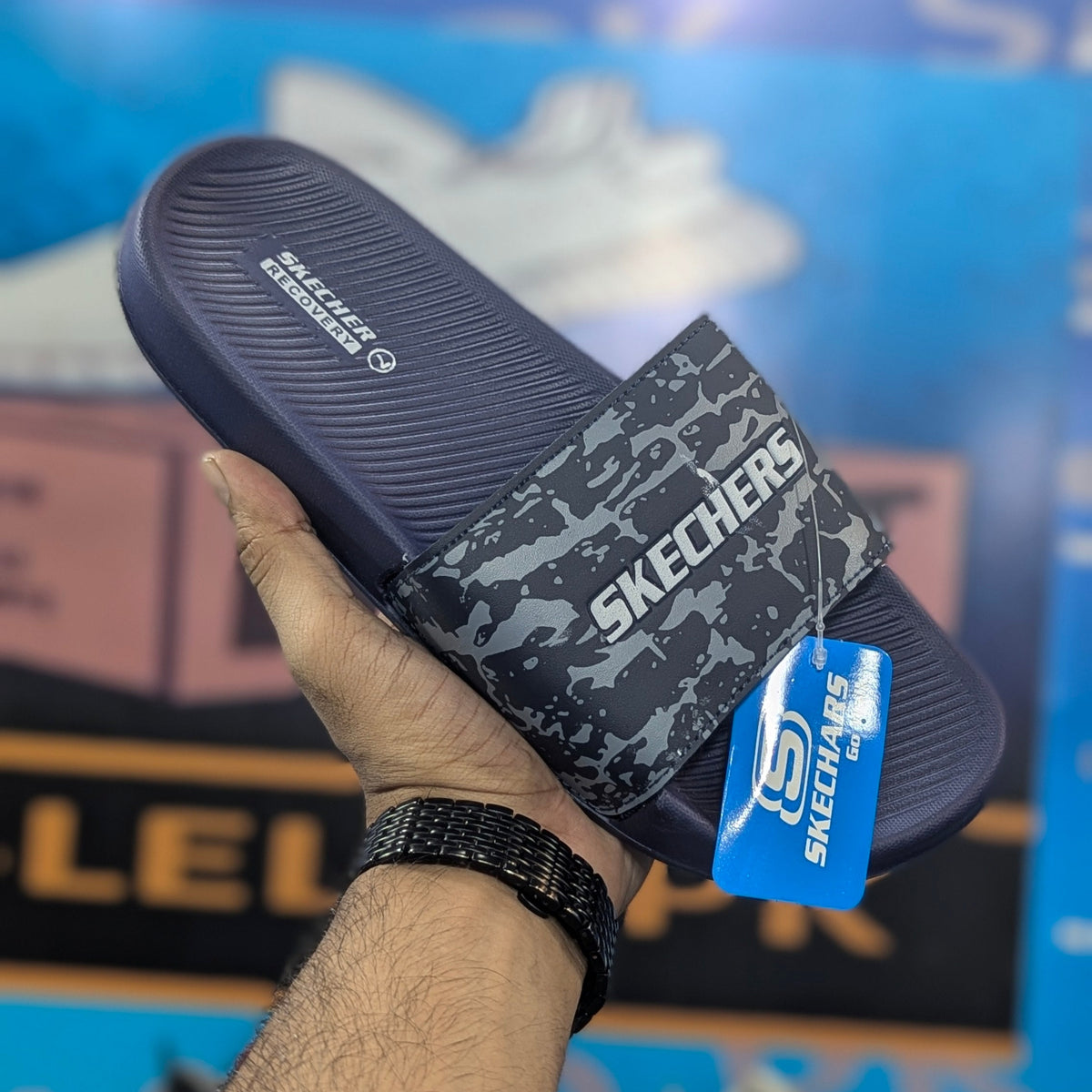 Skechers Slides Camoflags Blue