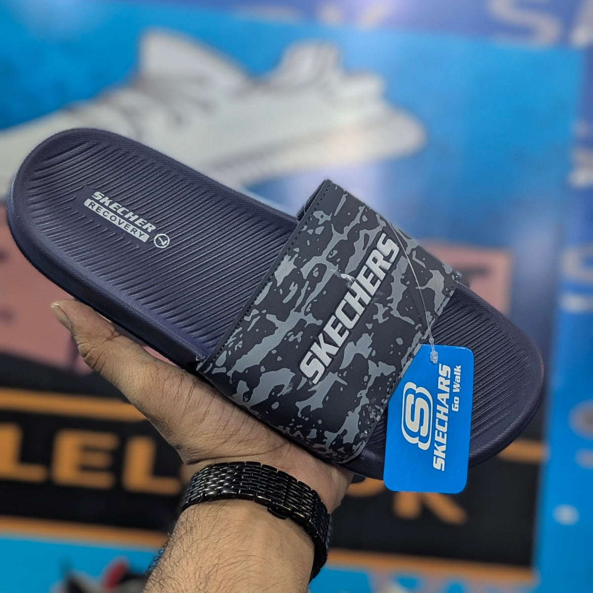 Skechers Slides Camoflags Blue
