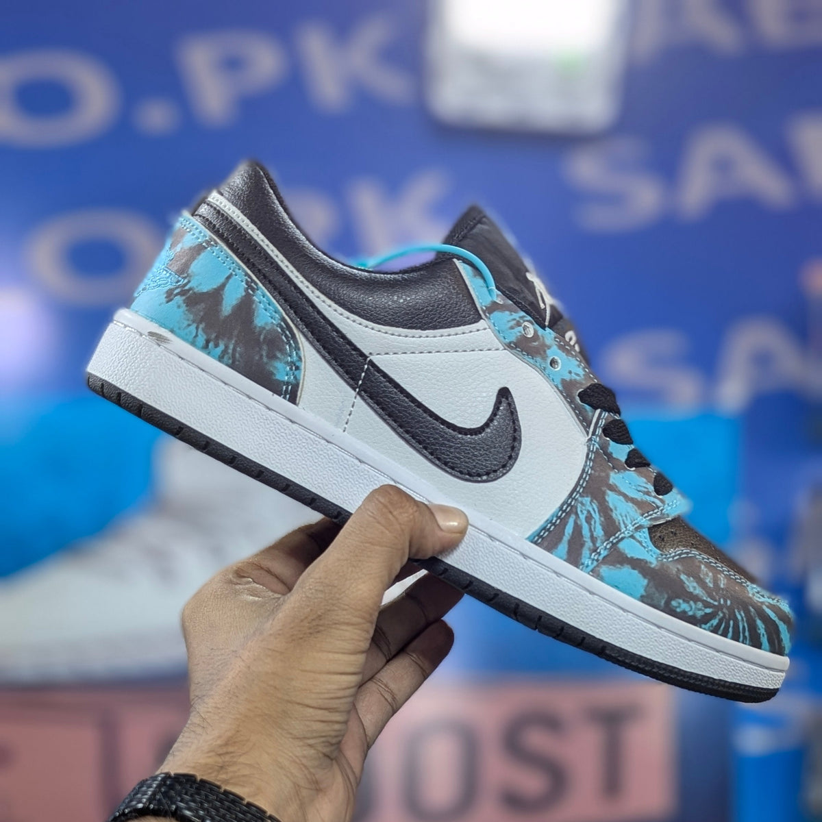 Nk Air jordan 1 Low Top Green Tie Dye