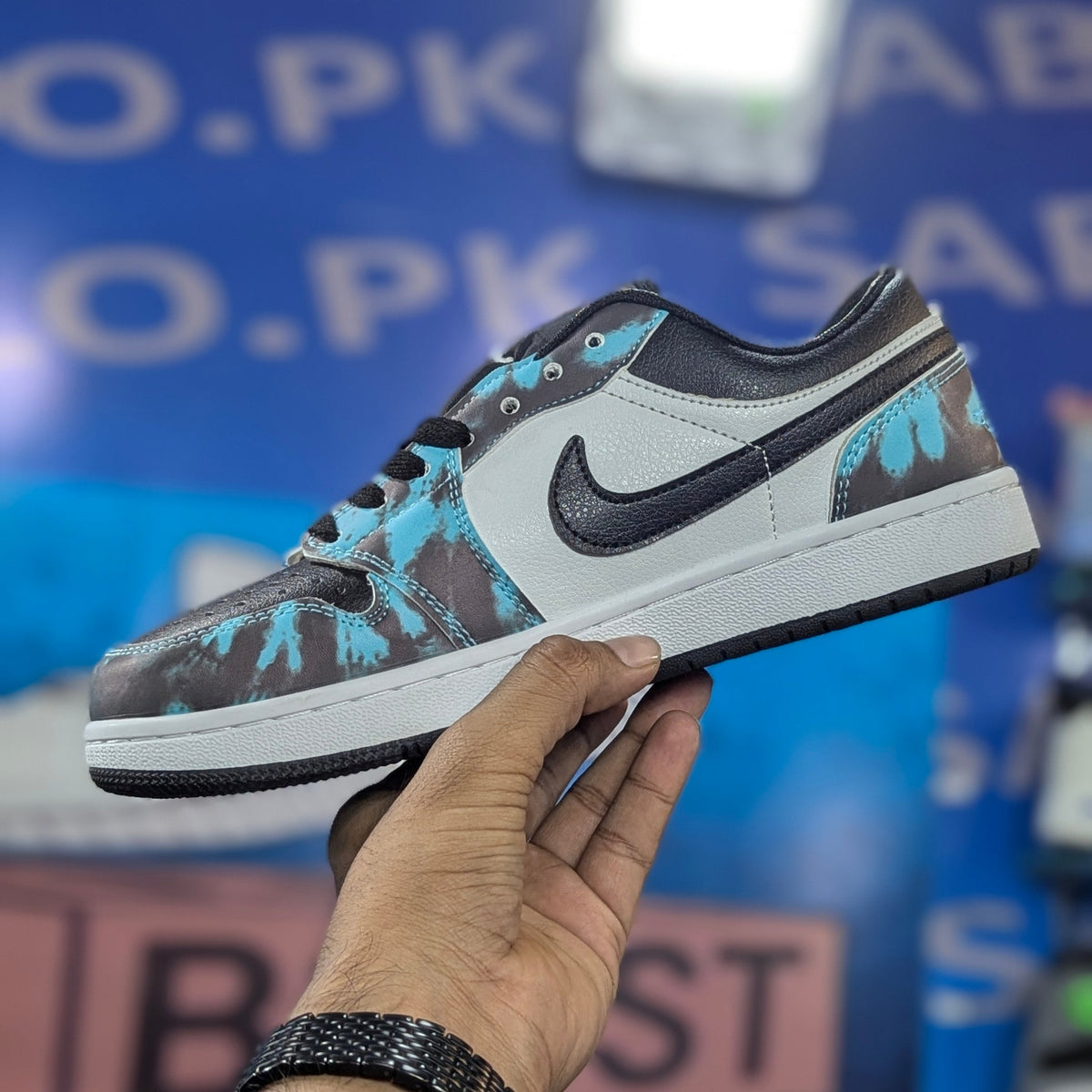 Nk Air jordan 1 Low Top Green Tie Dye