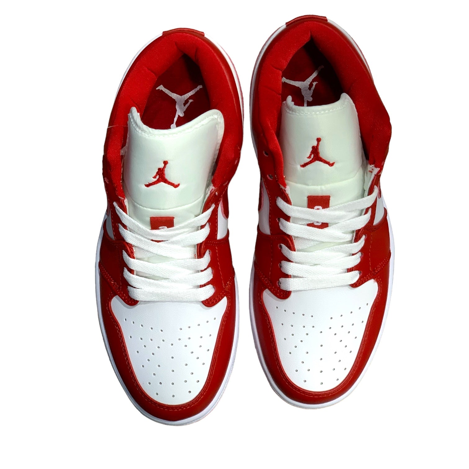 Nk Air Jordan 1 Lows Red White Premium Quality(Dot Perfect)