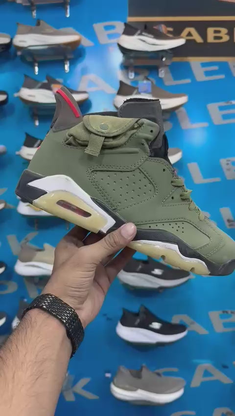 Nike Jordan 6 Army Green Premium Quality (Dot Perfect)