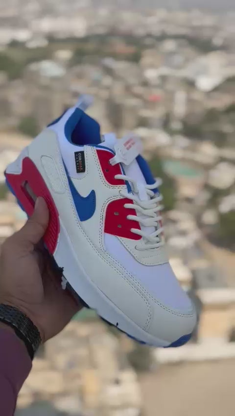 Nike Airmax 90 Premium White Blue Red