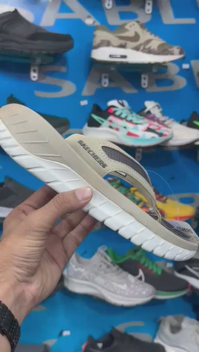 Skechers relax fit Flip Flop Khaki Premium Quality (Dot perfect)