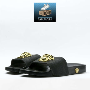 Versace Slippers Black Gold - Premium Shoes from perfectshop - Just Rs.2499! Shop now at Sablelo.pk