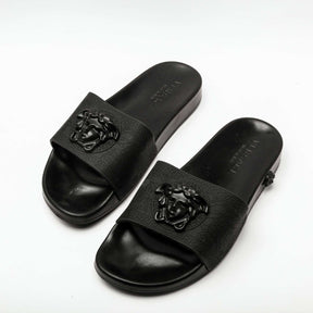 Versace Slippers Triple Black - Premium Shoes from perfectshop - Just Rs.2499! Shop now at Sablelo.pk