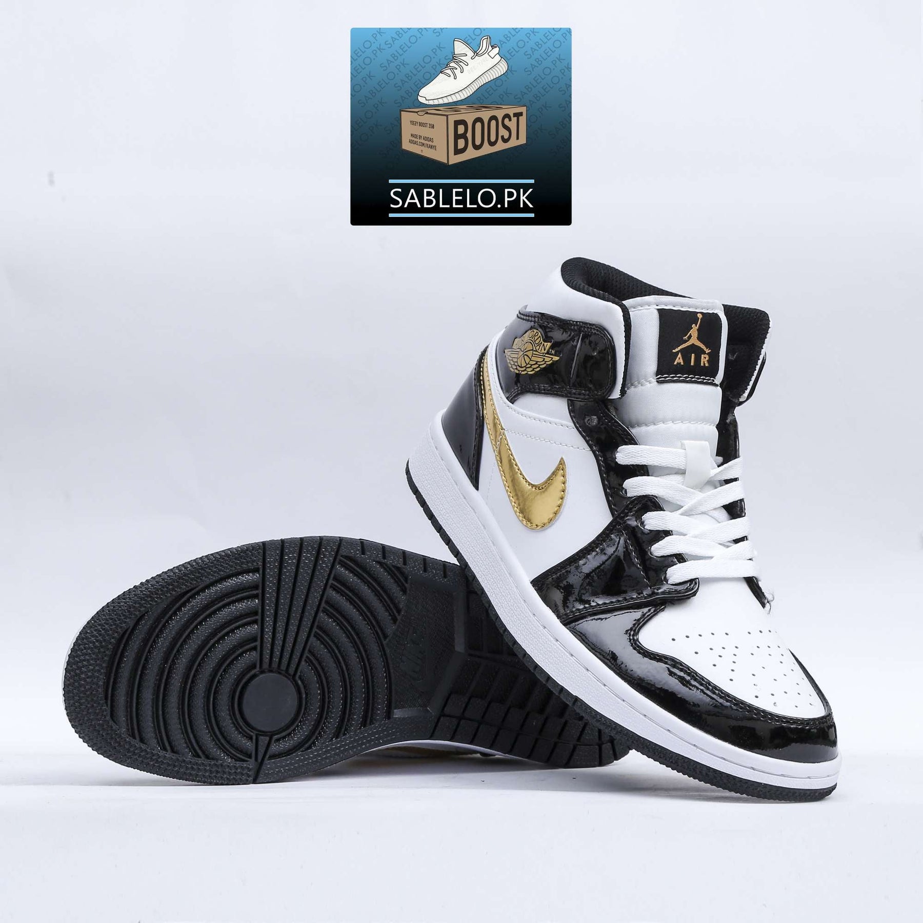 Nike Air Jordan 1 White Black Gold Premium - Premium Shoes from perfectshop - Just Rs.6999! Shop now at Sablelo.pk