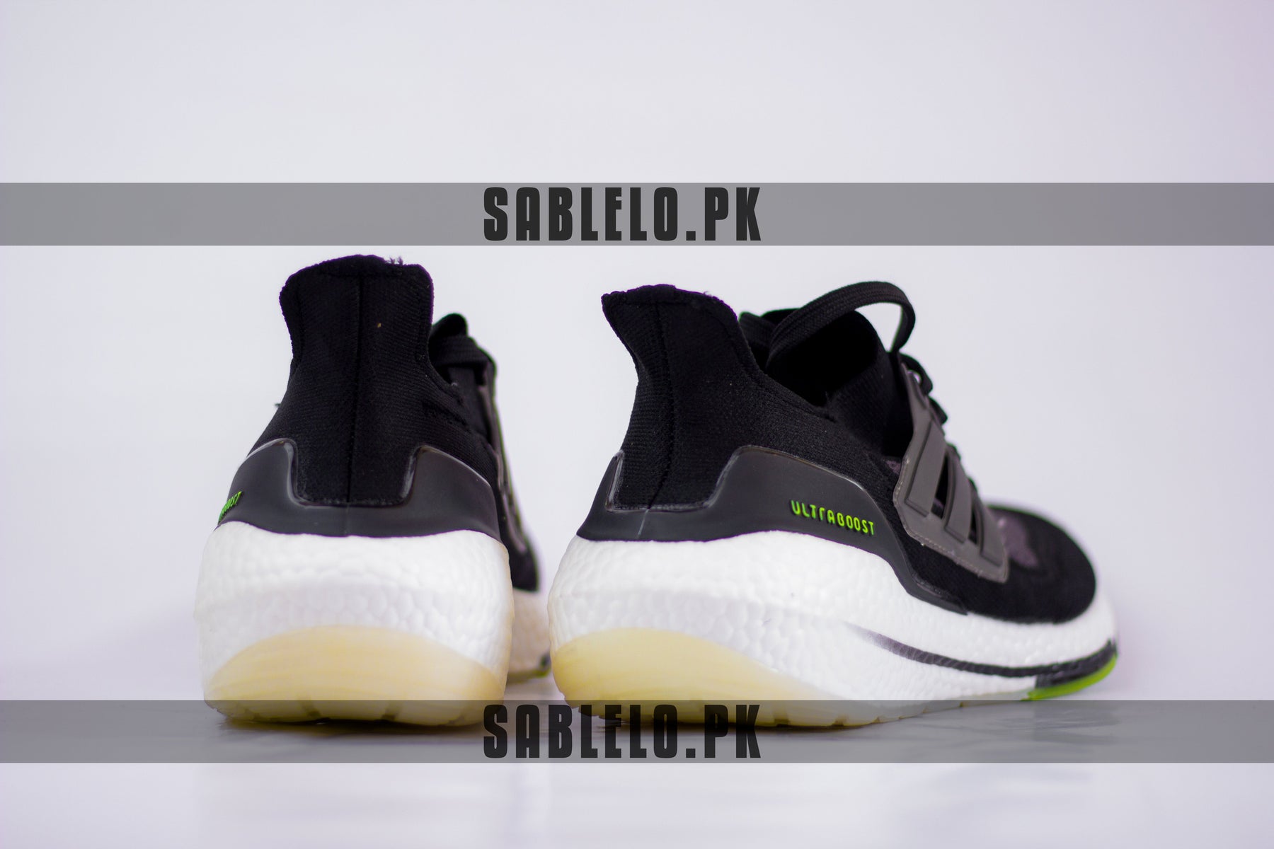 Adidas Ultraboost 21 Black Green White - Premium Shoes from Sablelo.pk - Just Rs.5999! Shop now at Sablelo.pk