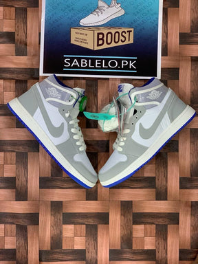Jordan 1 High Top Gray White Blue - Premium Shoes from perfectshop - Just Rs.5999! Shop now at Sablelo.pk