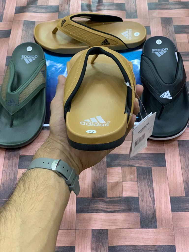 Adidas Flip Flops Camel