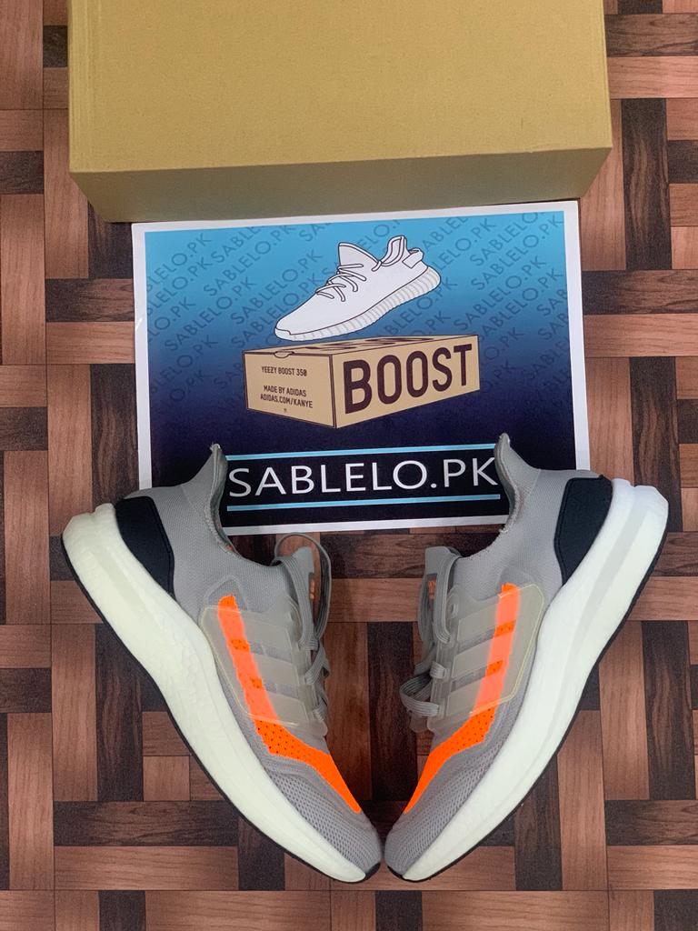 Fashion Ultraboost Gray Orange - Premium Shoes from perfectshop - Just Rs.3999! Shop now at Sablelo.pk
