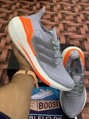 Ultraboost 2021 Gray Orange White - Premium Shoes from perfectshop - Just Rs.5999! Shop now at Sablelo.pk