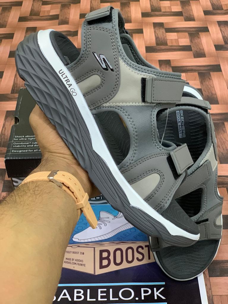 Sketchers Sandals Gray With Gray Sole