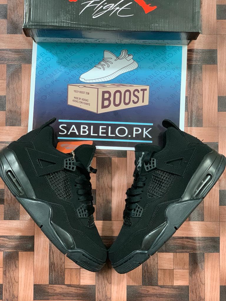Nike Air Jordan 4 Triple Black Premium Batch - Premium Shoes from Sablelo.pk - Just Rs.11999! Shop now at Sablelo.pk