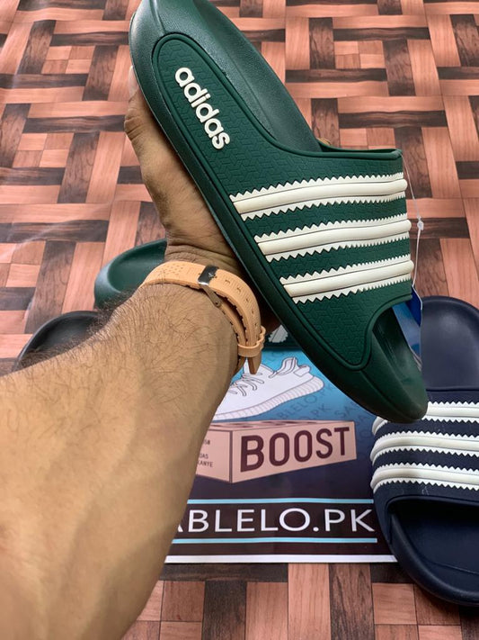 Adidas Adilette Slides Green White Premium Quality