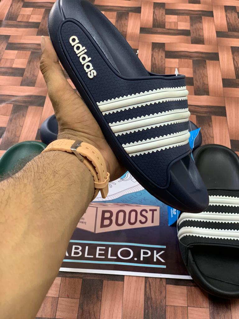 Adidas Adelitte Slides Blue White Premium Quality - Premium Shoes from Sablelo.pk - Just Rs.3199! Shop now at Sablelo.pk