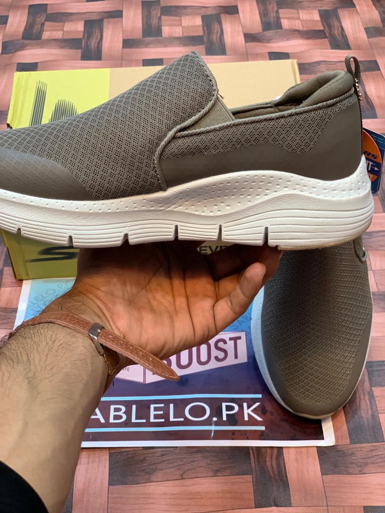 ArchFit Skechers Khaki Premium Quality (Dot Perfect) - Premium Shoes from Sablelo.pk - Just Rs.6499! Shop now at Sablelo.pk