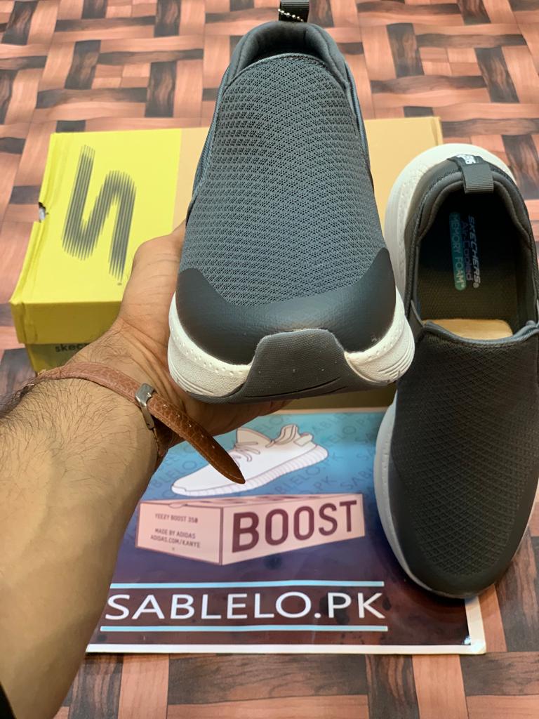 ArchFit Skechers Gray Premium Quality(Dot Perfect) - Premium Shoes from Sablelo.pk - Just Rs.6499! Shop now at Sablelo.pk